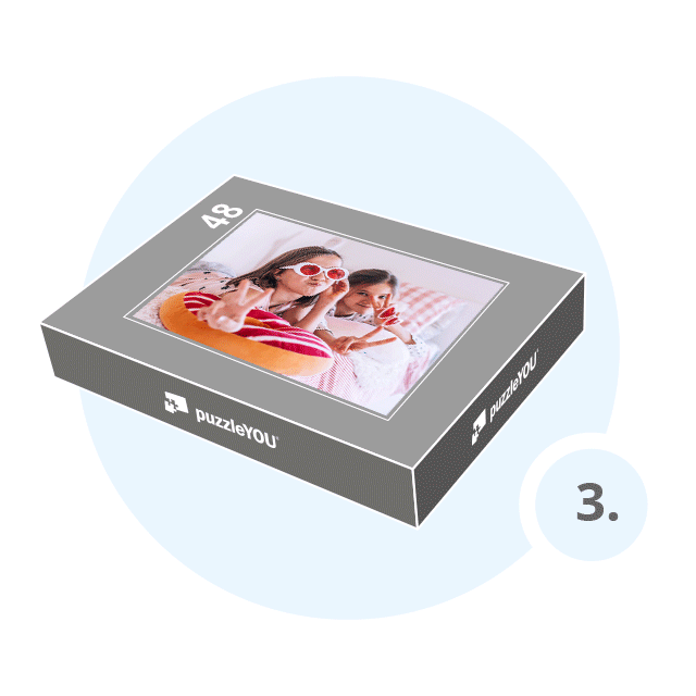 Schritt 3: Geschenk-Schachtel für dein Fotopuzzle wählen