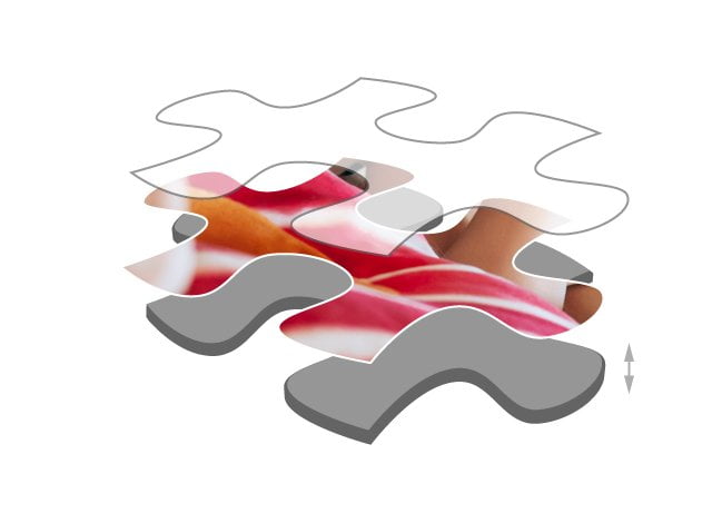 Dicke der Puzzleteile 48 Teile