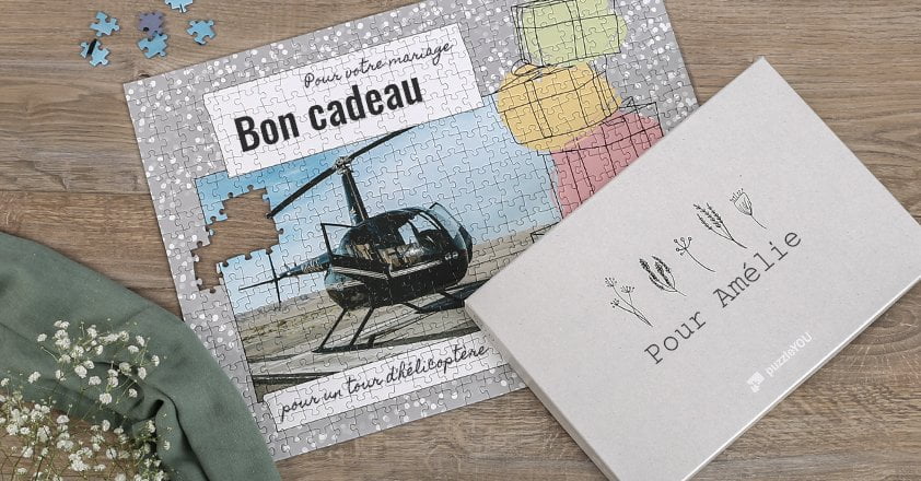 Puzzle bon cadeau pour le mariage