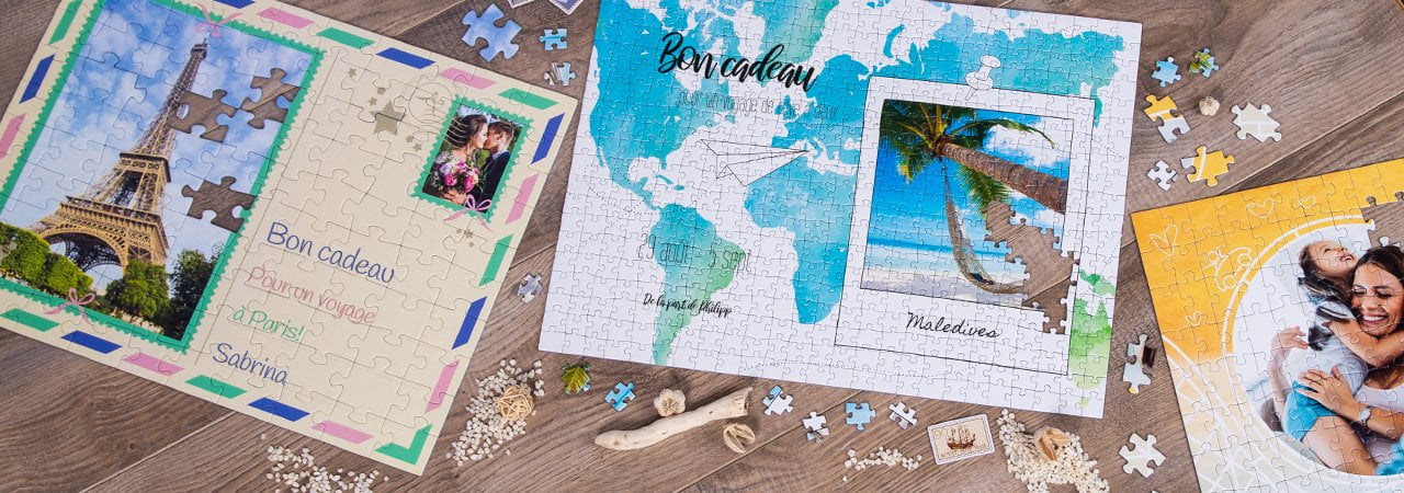 Bon cadeau sur puzzles - vacances