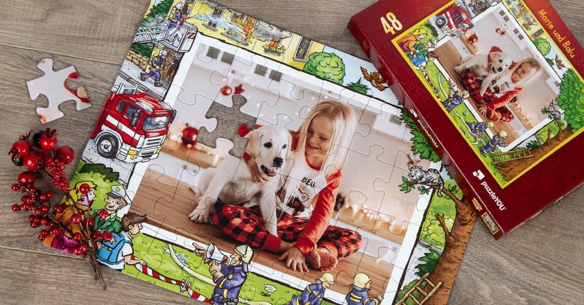 Kinderpuzzle zu Weihnachten