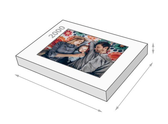 Fotopuzzle mit 2000 Teilen Schachtelgröße