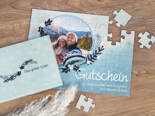 Geschenk-Gutschein als Puzzle