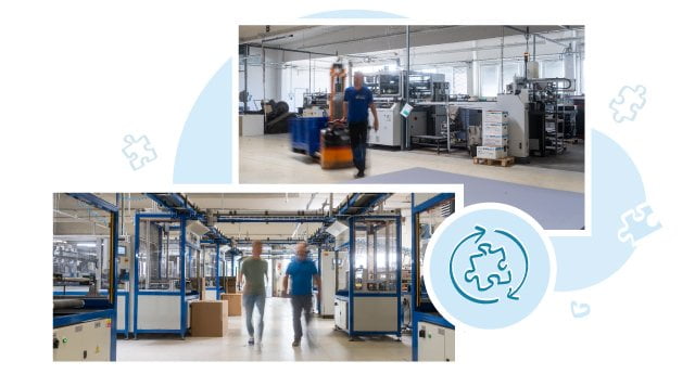 Zur Puzzleproduktion in unserem modernen Produktionsgebäude setzen wir auf Ökostrom.