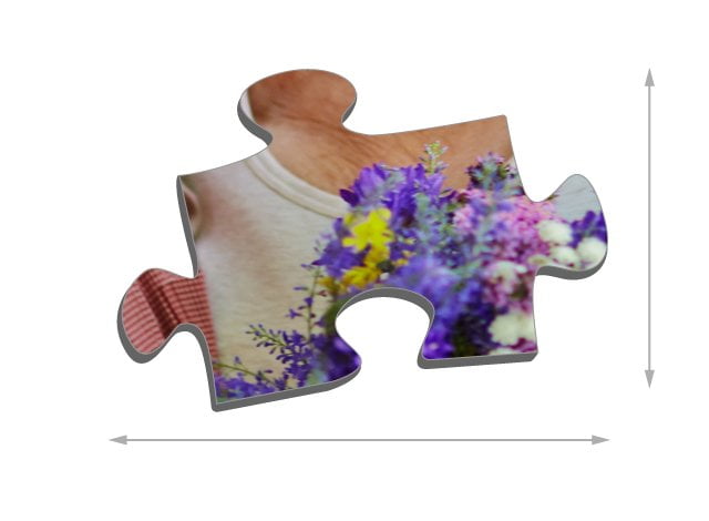 Fotopuzzle mit 500 Teilen Größe der Puzzleteile