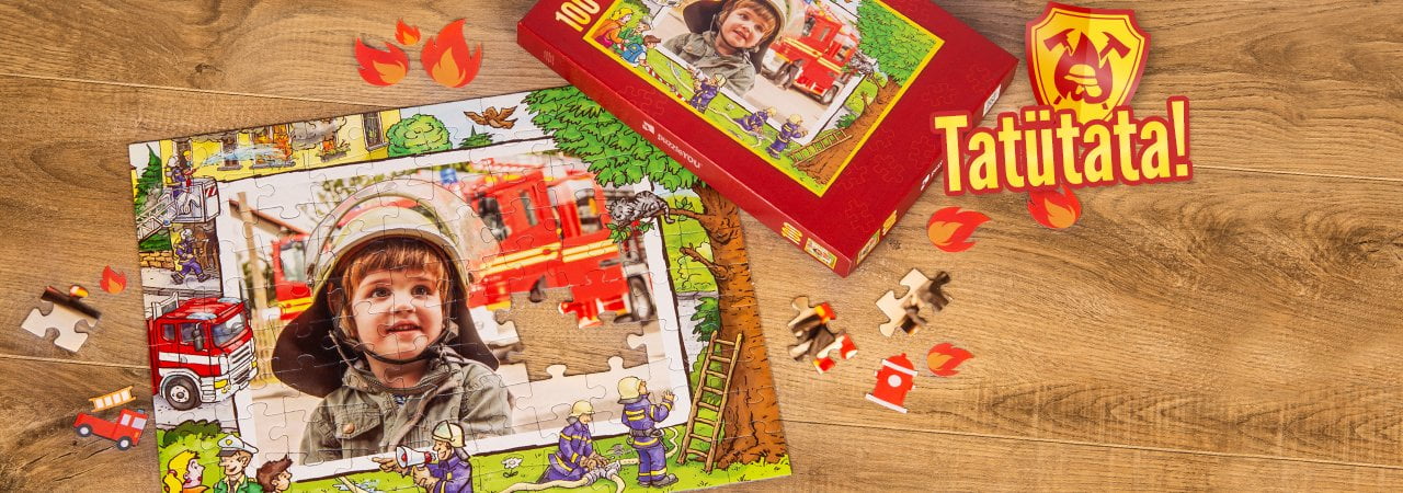 Feuerwehr Kinderpuzzle mit eigenen Fotos
