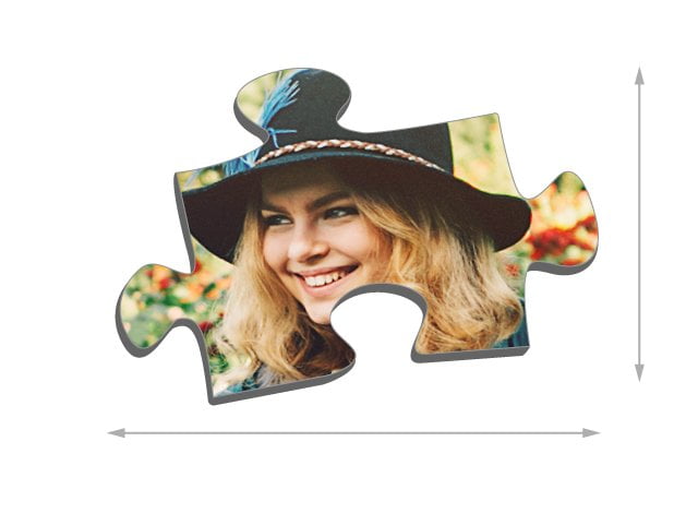 Fotopuzzle mit 100 Teilen Größe der Puzzleteile