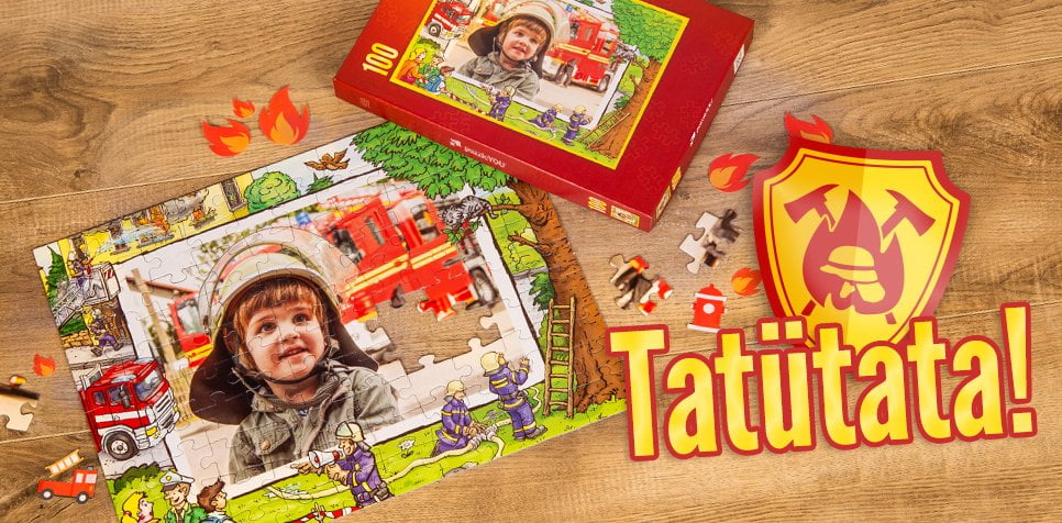 Feuerwehr Kinderpuzzle mit eigenen Fotos