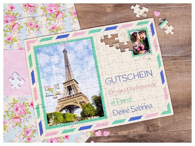Geschenk-Gutschein als Puzzle