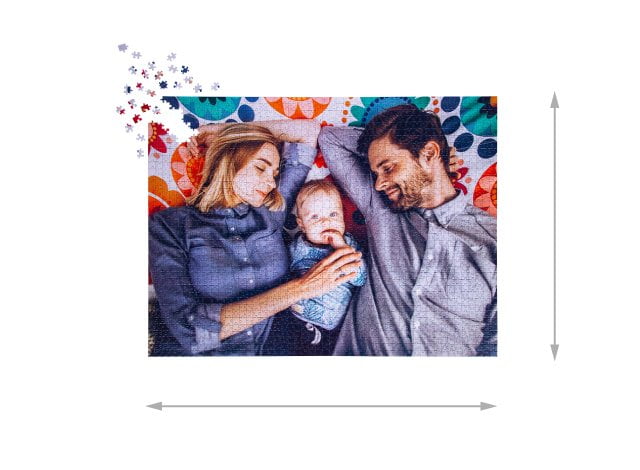 Fotopuzzle mit 2000 Teilen Gelegte Größe