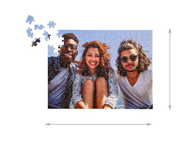 Fotopuzzle mit 200 Teilen Gelegte Größe