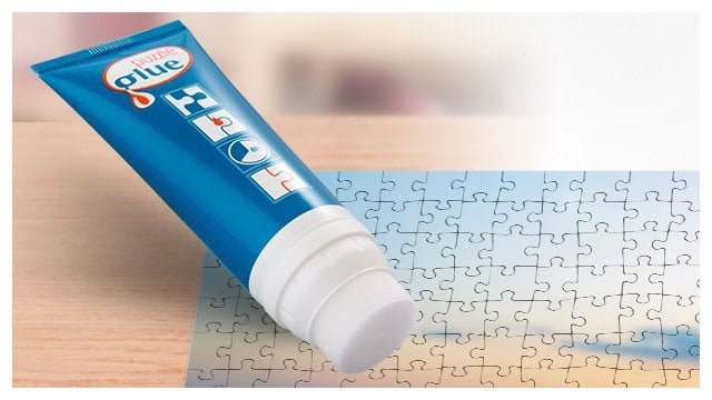 Colle pour puzzles